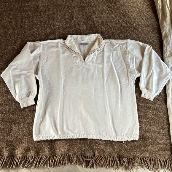 vintage Other - Vintage Distressed Cotton 1/4 Zip Pullover